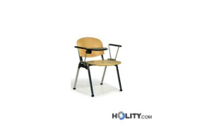 chaise-de-réunion-en-bois-avec-tablette-h43302