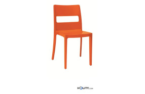 Chaise design en polypropylene -h7422-orange