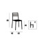 Chaise design h20923 dimensions