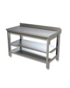 table-de-préparation-inox-avec-rebord-et-2-étagères-h35709