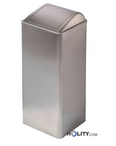 Poubelle salle de bain 80 lt en acier inox mat h4039