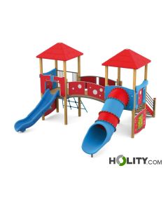multi-jeux-avec-toboggan-à-en-tube-pour-parc-de-jeux-h109224