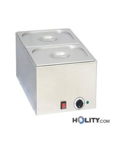 Plaque-de-bain-marie-de-comptoir-avec-2-récipients-GN-1/2-h11022
