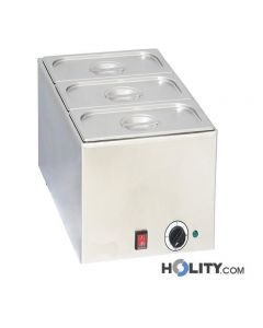 Réchaud-de-type-bain-marie-avec-trois-récipients-GN-1/3-h11023