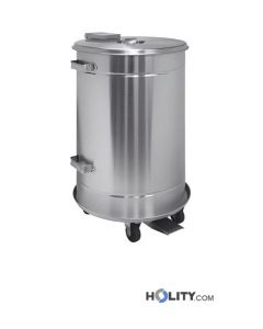 Poubelle étanche en acier inox h11102