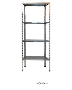 Étagère-à-boulonner-en-acier-inoxydable-4-étagères-à-fente-80x40xh180-h11143