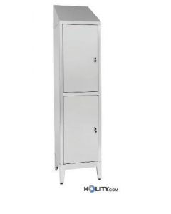 Armoire-vestiaires-en-acier-inoxydable-sale-Propre-2places-h11163