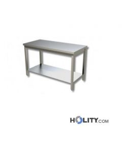 table-de-travail-inox-L.-160-cm-avec-1-étagère-h111_100