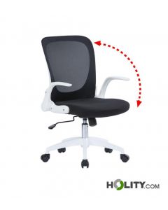 chaise-opérationnel-pliable-accoudoirs-blancs-h122-86
