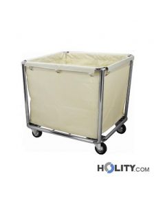 chariot-porte-linge-en-acier-inox-avec-sac-h21540