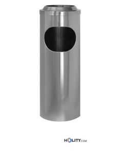 corbeille-avec-cendrier-rond-en-acier-avec-trou-ovale-h2263