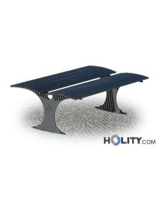 banc double assise en acier-h28754