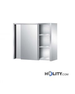 meuble-haut-inox-avec-portes-coulissantes-2-étagères-h31417