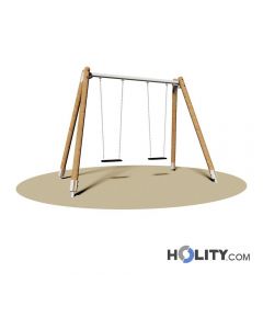 balançoire-à-2-places-en-bois-et-acier-h350-105