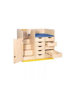 Mobile fasciatoio con 10 cassetti per asilo nido h402_126
