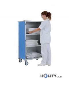 chariot-porte-linge-2-compartiments-avec-portes-h41003