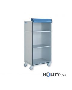 chariot-porte-linge-à-2-plan-avec-housse-de-fermeture-h41004