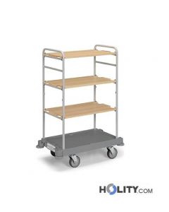 chariot-porte-linge-avec-étagères-en-bois-h42224
