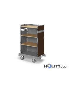 chariot-porte-linge-avec-étagères-en-bois-h422-69