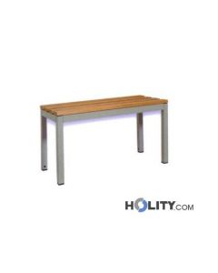 banc de vestiaire avec assise en bois-h471-08