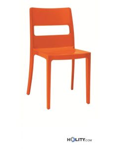 Chaise design en polypropylene -h7422-orange