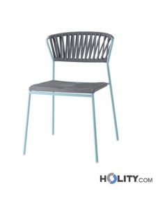 Chaise design Scab avec corde nautique h74_354