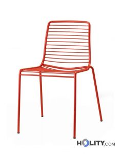 Chaise de bar en métal avec coussin h74_355