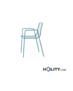 Chaise design en métal h74_356
