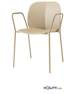 Chaise en technopolymère et acier avec accoudoirs h74_392