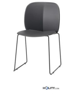 Chaise à traîneau en technopolymère et acier h74_393