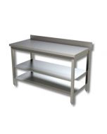 table-de-préparation-inox-avec-rebord-et-2-étagères-h35709