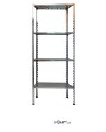 Étagère-à-boulonner-en-acier-inoxydable-4-étagères-à-fente-80x40xh180-h11143