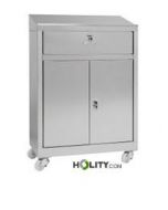Pupitre-datelier-en-acier-inox-AISI-304-2-portes-avec-tiroir-sur-roulettes-h111_125