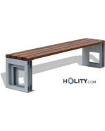 Banc-en-métal-et-siège-avec-lattes-en-bois-h140179