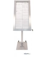 Tableau d'affichage LED 6A4 en acier inox brossé h14815 