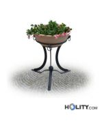 jardinière-ronde-avec-pot-en-terre cuite-h28750
