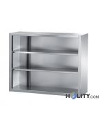 placard-haut-en-inox-ouvert-2-étagères-h31421