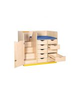 Mobile fasciatoio con 10 cassetti per asilo nido h402_126