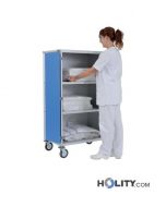 chariot-porte-linge-2-compartiments-avec-portes-h41003