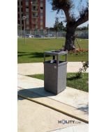 vide-ordures-en-béton-avec-cendrier-h45004