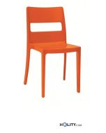 Chaise design en polypropylene -h7422-orange