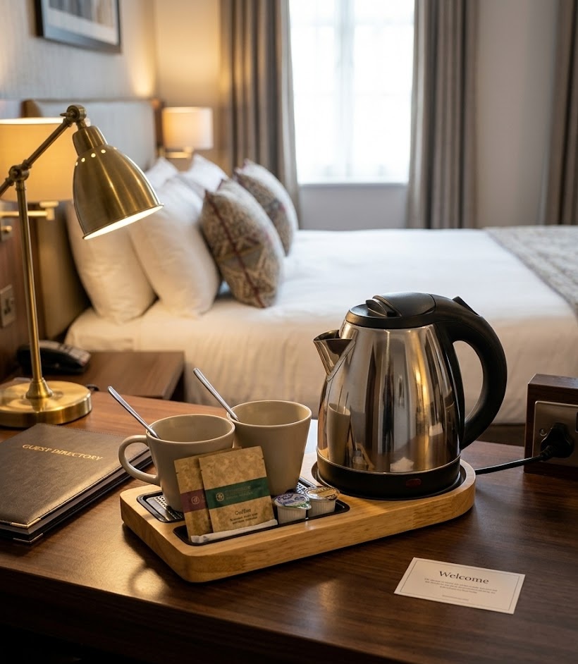 Bouilloires électriques pour hôtels : guide complet pour les chambres d’hôtel