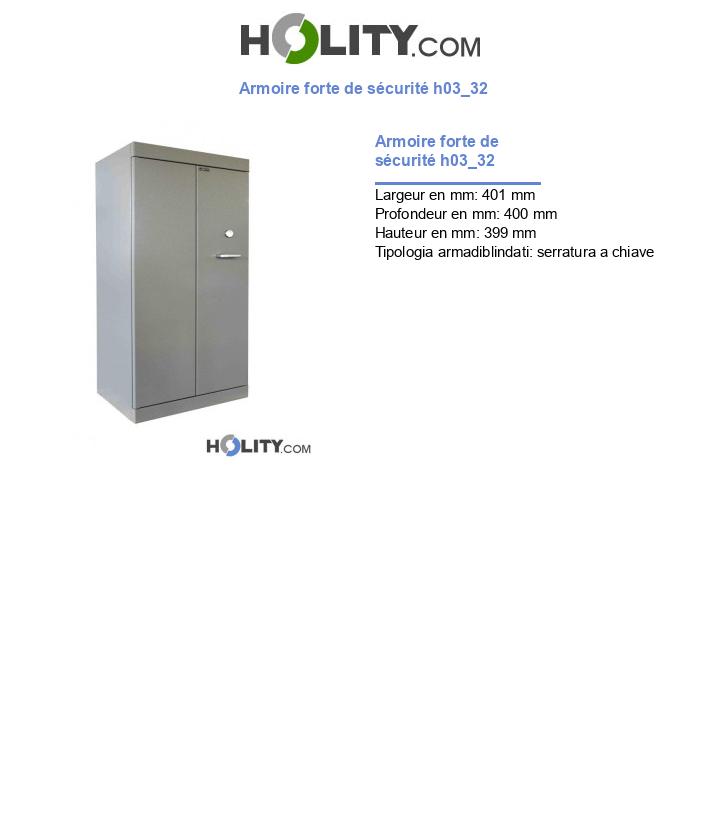 Armoire forte de sécurité h03_32