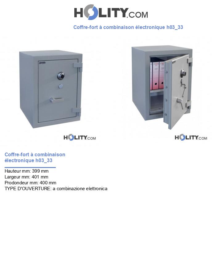 Coffre-fort à combinaison électronique h03_33