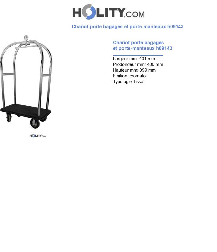 Chariot porte bagages et porte-manteaux h09143