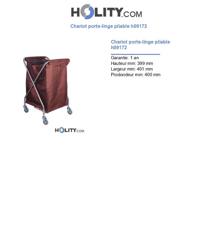 Chariot porte-linge pliable h09172