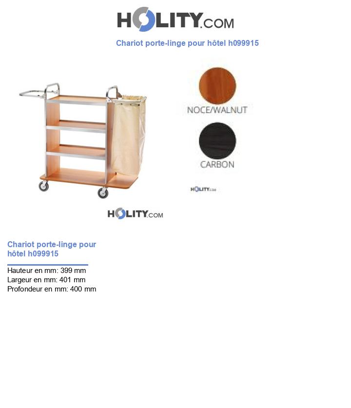 Chariot porte-linge pour hôtel h099915