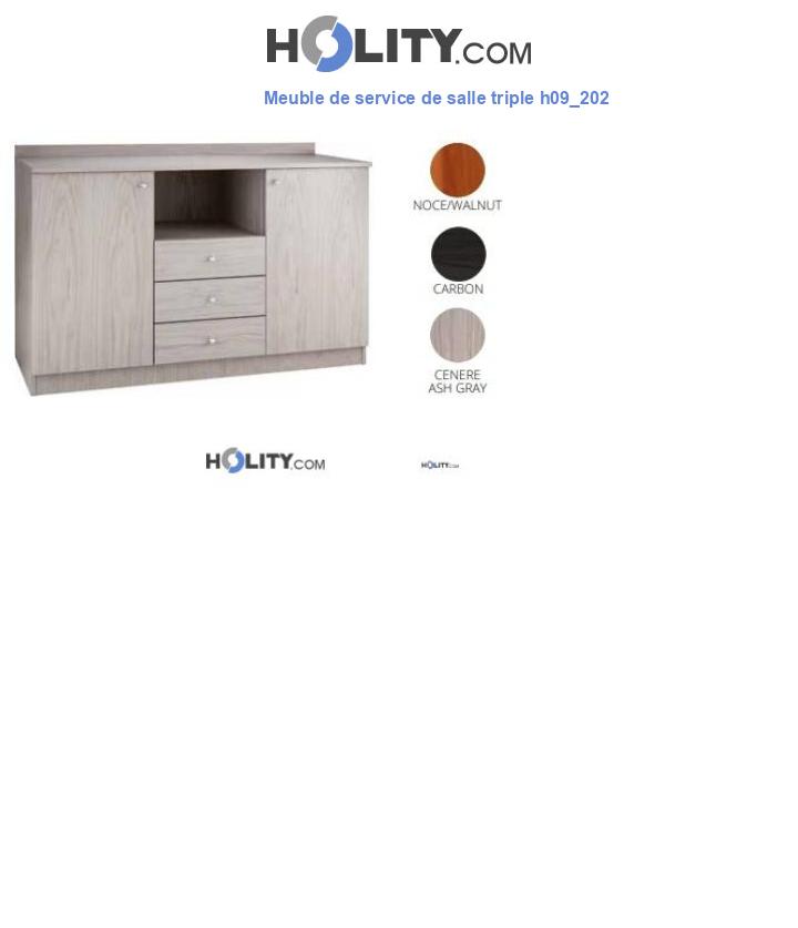 Meuble de service de salle triple h09_202