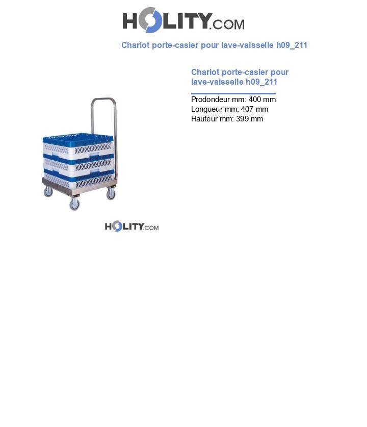 Chariot porte-casier pour lave-vaisselle h09_211