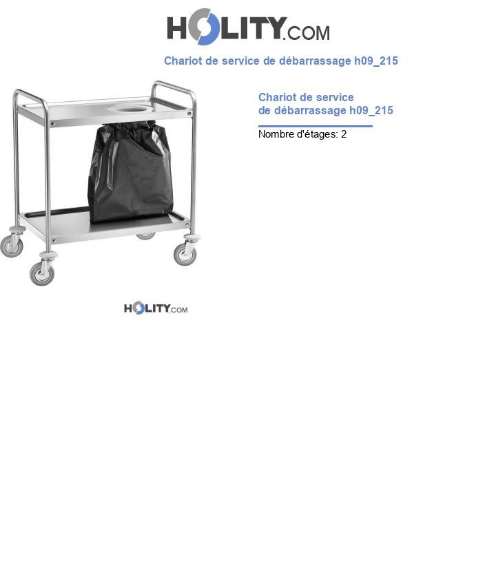 Chariot de service de débarrassage h09_215